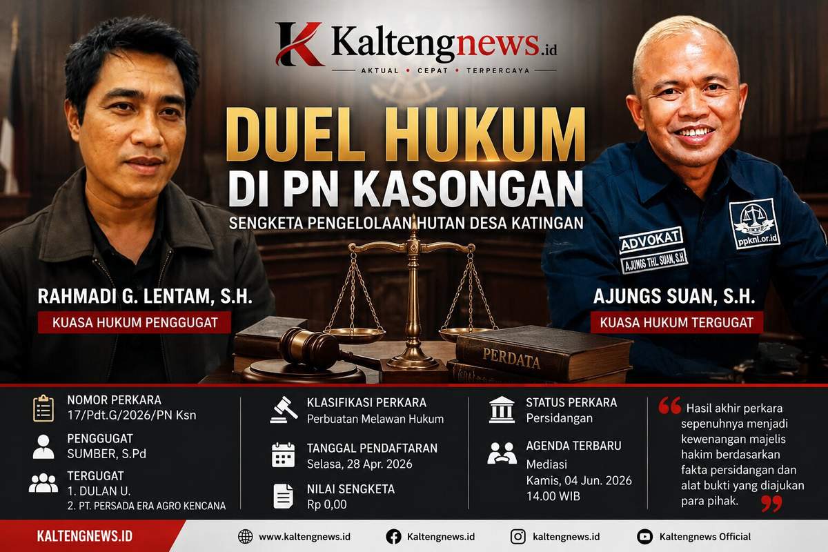 Duel Advokat Senior Warnai Sidang PMH Hutan Desa di PN Kasongan