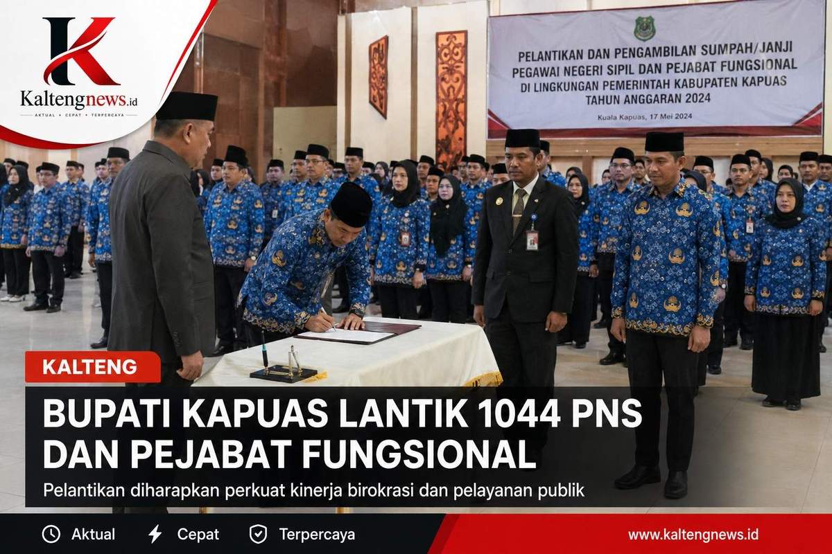 Bupati Kapuas Lantik 1.044 ASN, Perkuat Birokrasi dan Pelayanan Publik