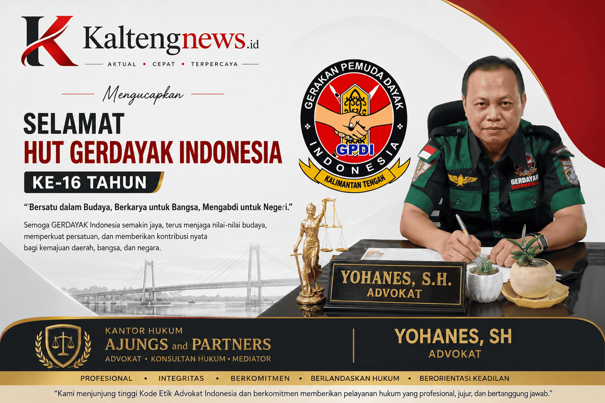 Yohanes, SH Sampaikan Ucapan Selamat HUT Ke-16 GERDAYAK Indonesia