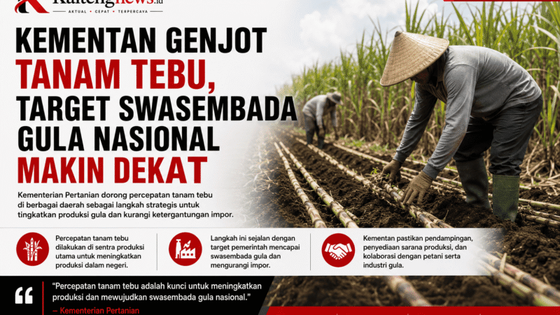 Kementan Percepat Tanam Tebu, Perkuat Langkah Menuju Swasembada Gula Nasional