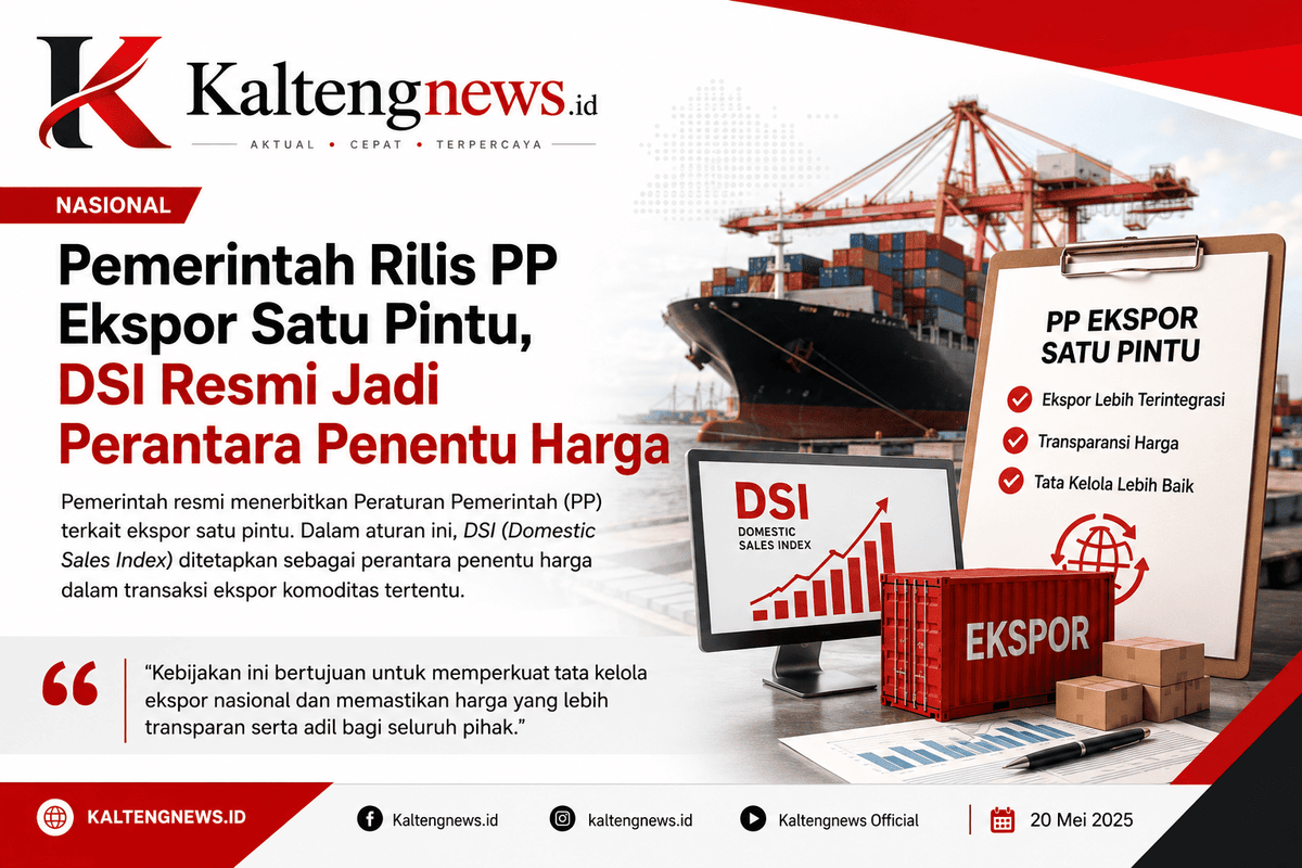 Pemerintah Resmikan Ekspor Satu Pintu, DSI Ditunjuk Jadi Perantara Penentu Harga Komoditas