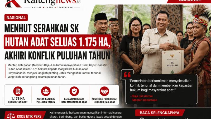 Menhut Serahkan SK Hutan Adat Seluas 1.175 Hektare, Akhiri Konflik Tenurial Puluhan Tahun
