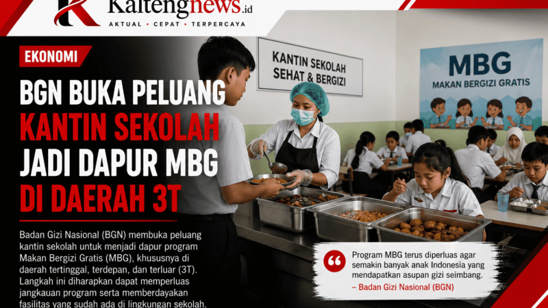 BGN Buka Peluang Kantin Sekolah Menjadi Dapur Program MBG di Daerah 3T