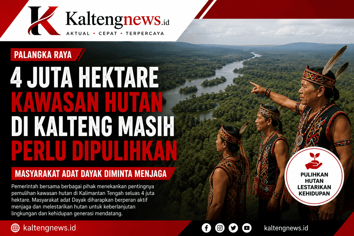 Empat Juta Hektare Kawasan Hutan di Kalimantan Tengah Masih Perlu Dipulihkan
