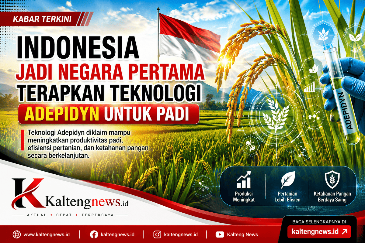 Indonesia Jadi Negara Pertama Terapkan Teknologi Adepidyn untuk Budidaya Padi