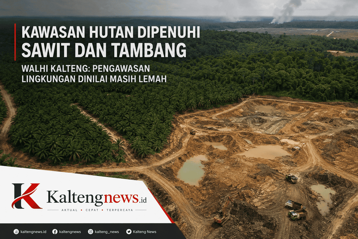 Kawasan Hutan Dipenuhi Sawit dan Tambang, WALHI Kalteng Nilai Pengawasan Lingkungan Masih Lemah