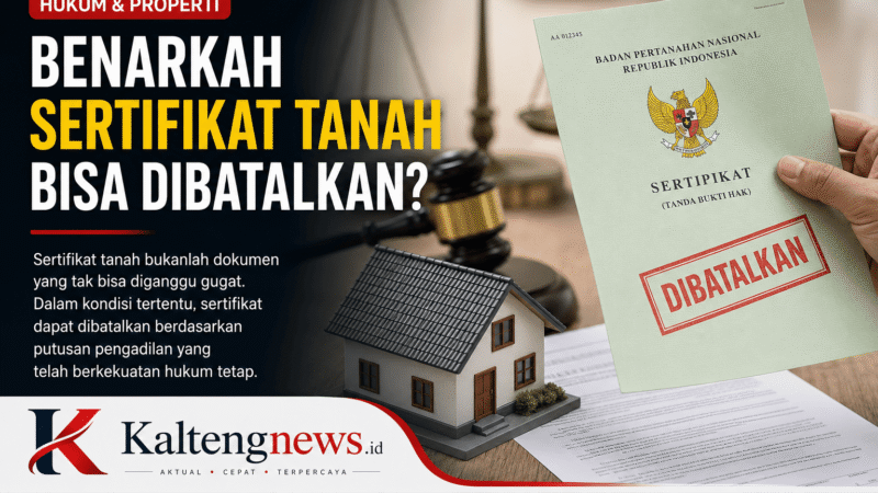 Benarkah Sertifikat Tanah Bisa Dibatalkan? Ini Penjelasan dan Dasar Hukumnya