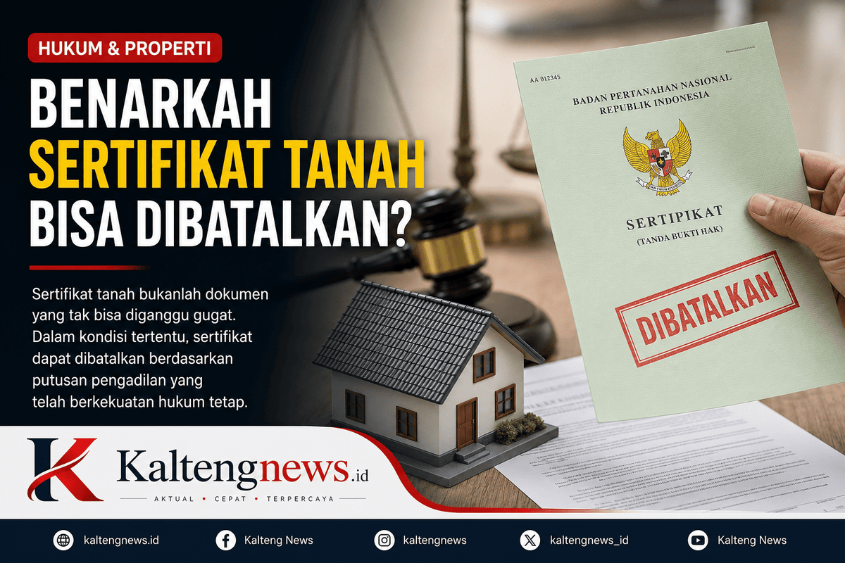 Benarkah Sertifikat Tanah Bisa Dibatalkan? Ini Penjelasan dan Dasar Hukumnya
