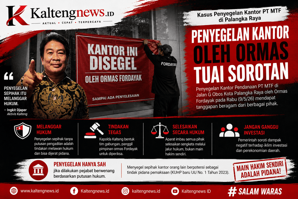 Penyegelan Kantor MTF Tuai Sorotan, Aktivis Ingatkan Potensi Pelanggaran Hukum
