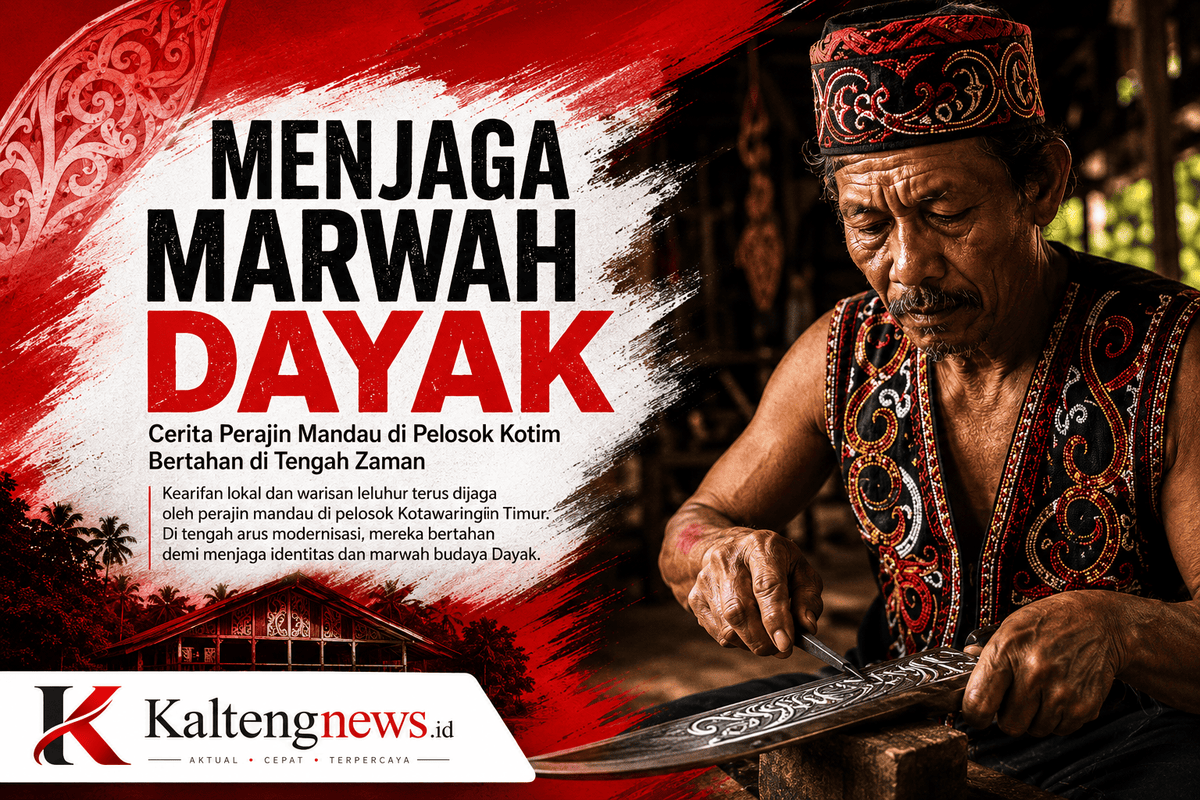 Perajin Mandau di Pelosok Kotim Bertahan Jaga Marwah Budaya Dayak