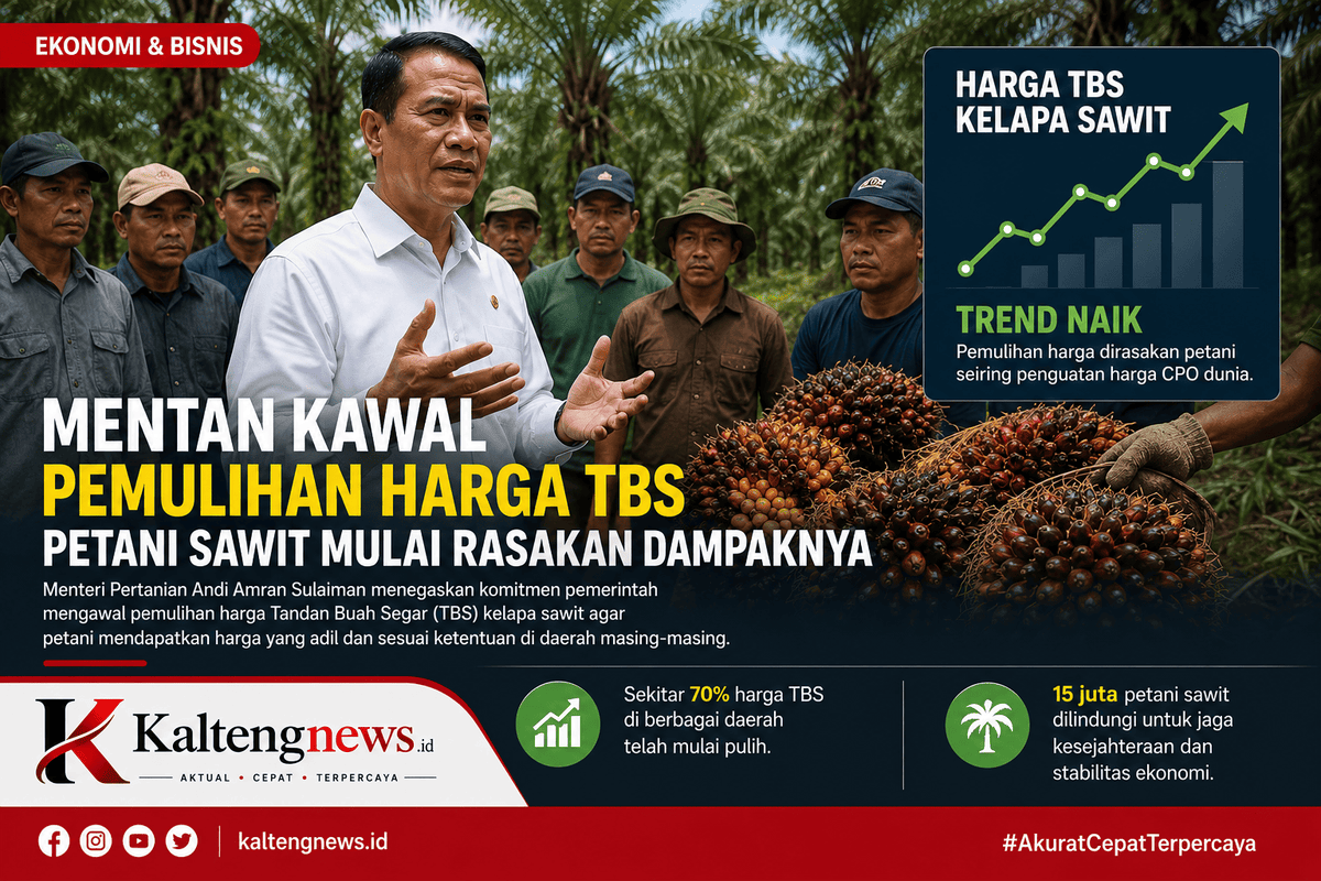 Mentan Kawal Pemulihan Harga TBS, Petani Sawit Mulai Rasakan Dampaknya