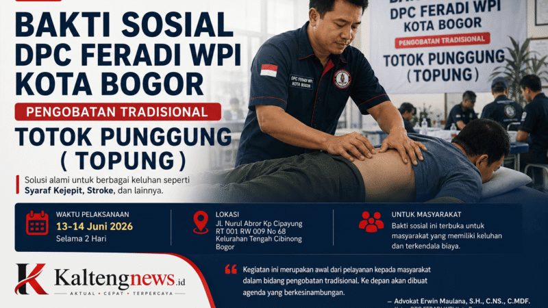 Feradi WPI Kota Bogor Adakan Bakti Sosial Topung Gratis