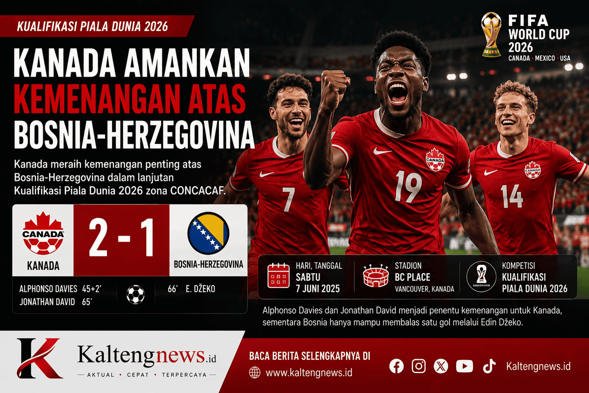 Kanada Gagal Menang, Bosnia-Herzegovina Tahan Imbang Tuan Rumah di Piala Dunia 2026