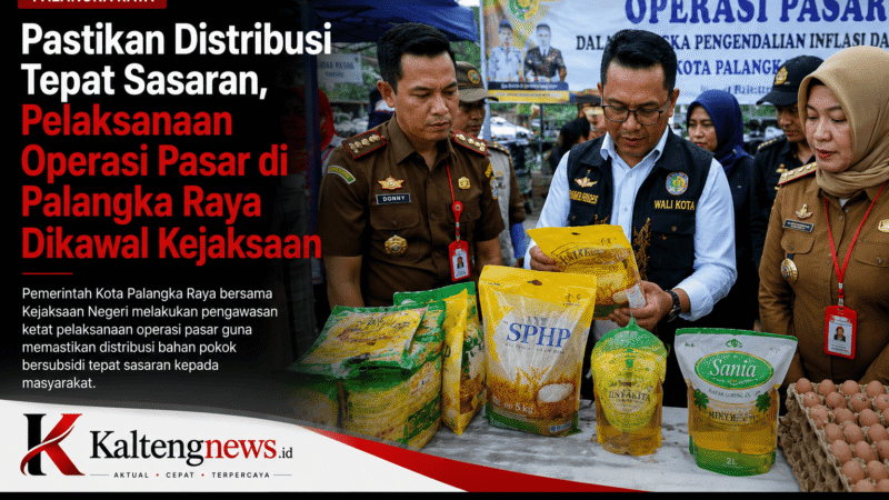 Operasi Pasar di Palangka Raya Dikawal Kejaksaan, Pemko Pastikan Distribusi Tepat Sasaran