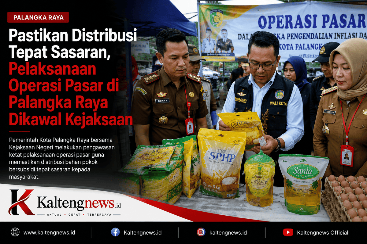 Operasi Pasar di Palangka Raya Dikawal Kejaksaan, Pemko Pastikan Distribusi Tepat Sasaran