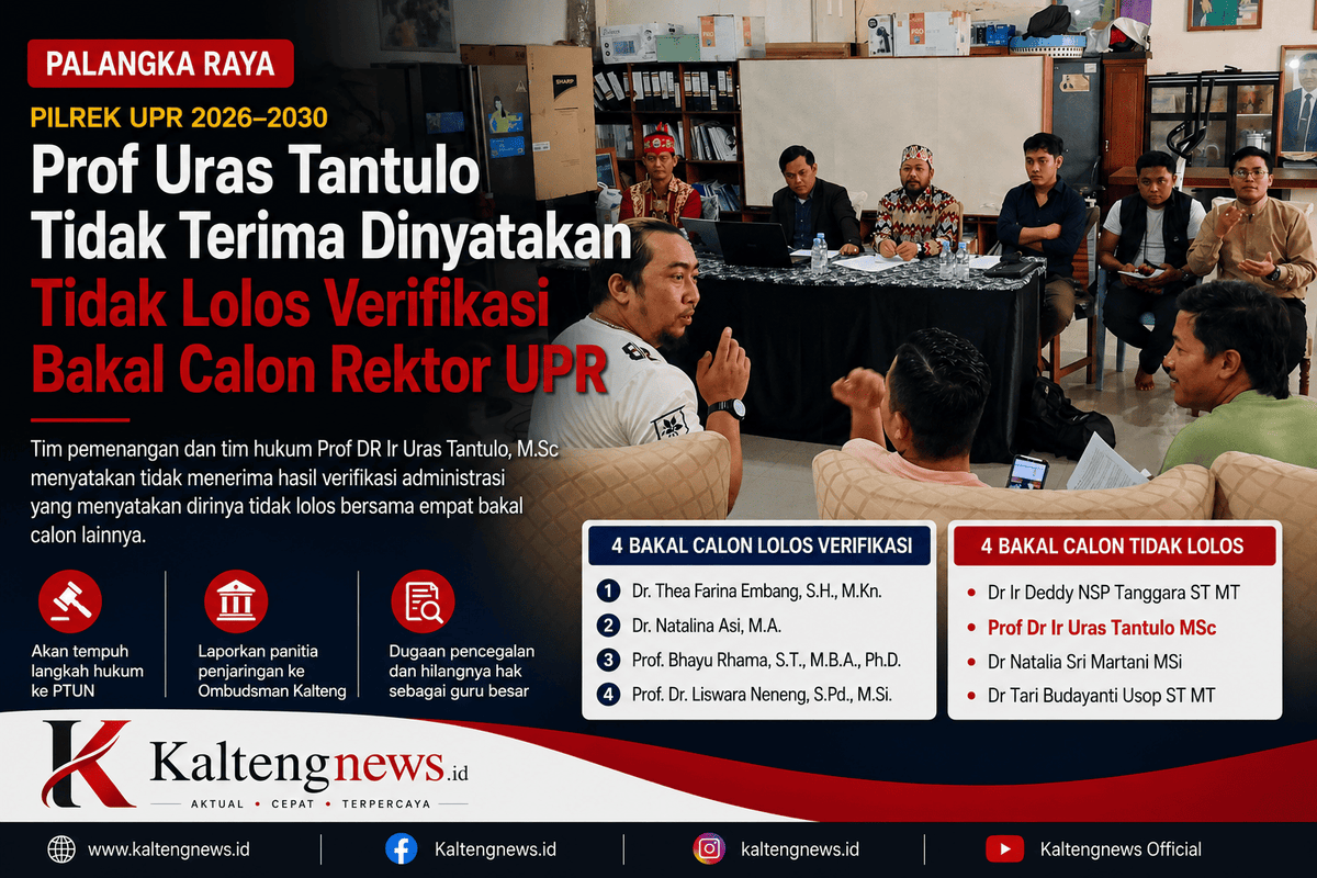 Tim Prof Uras Tantulo Keberatan Hasil Verifikasi Pilrek UPR, Siap Tempuh Jalur Hukum