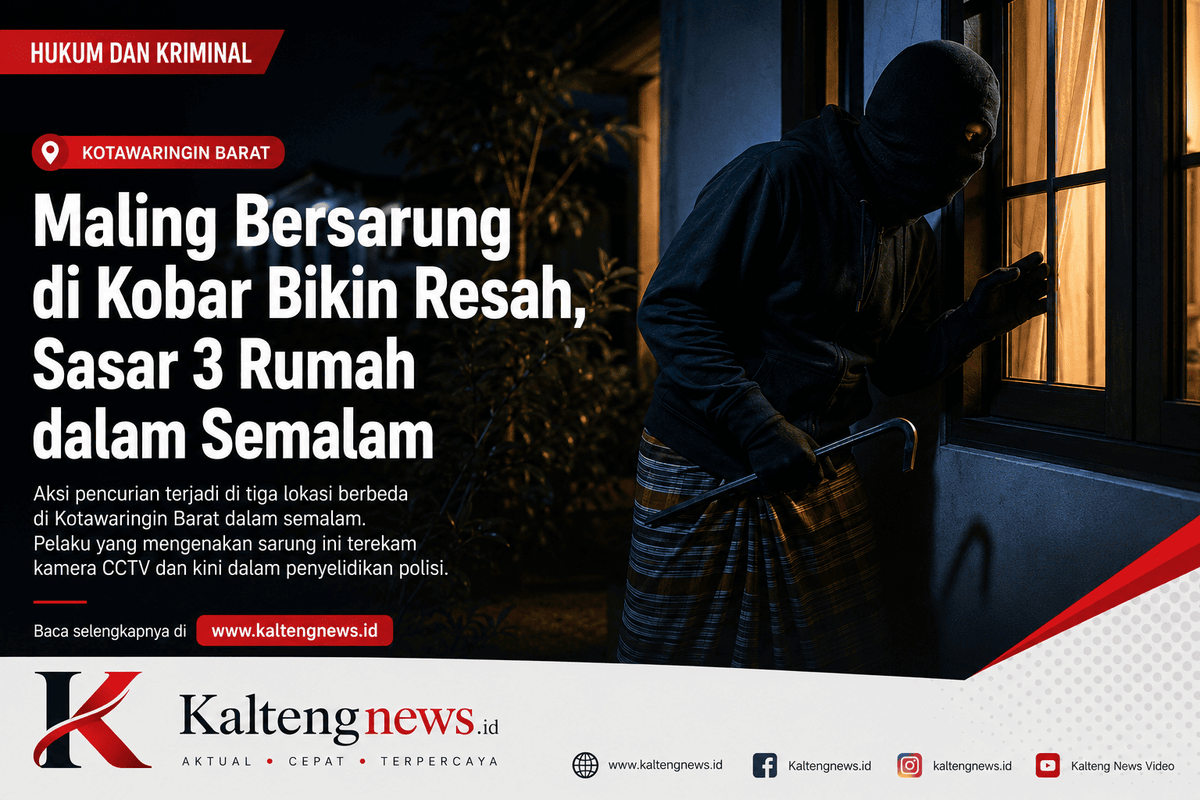 Teror Maling Bersarung di Kobar, Tiga Rumah Dibobol dalam Semalam