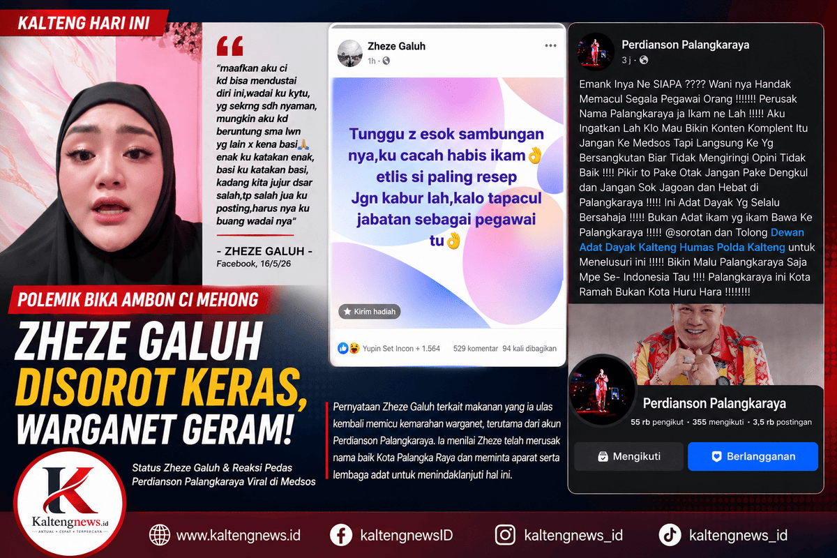 Zheze Galuh Disorot, Status Facebook Picu Polemik Baru