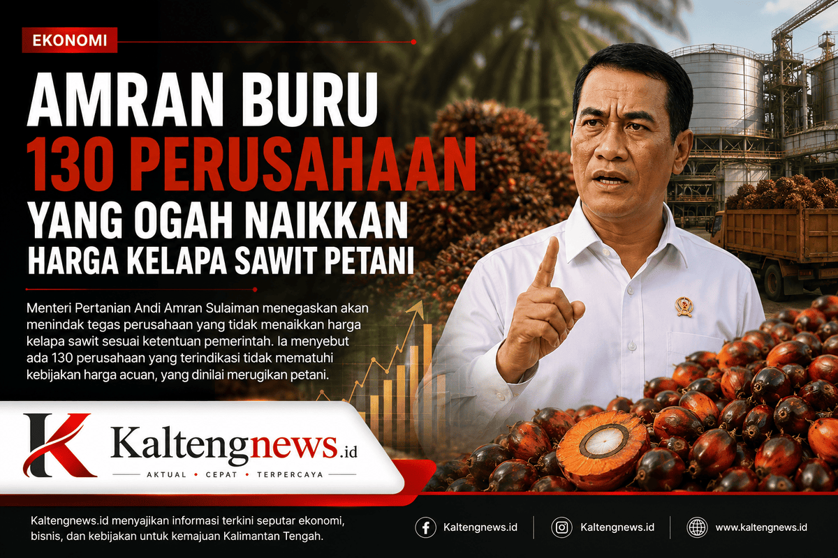 Amran Kejar 130 Perusahaan Sawit, Harga TBS Petani Jadi Sorotan