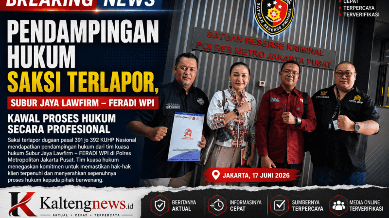 Kuasa Hukum FERADI WPI Dampingi Saksi Terlapor di Polres Jakpus