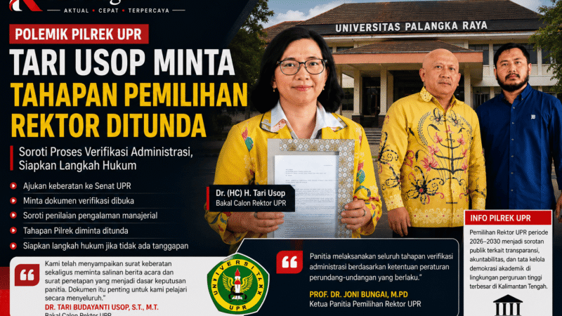 Tari Usop Minta Pilrek UPR Ditunda