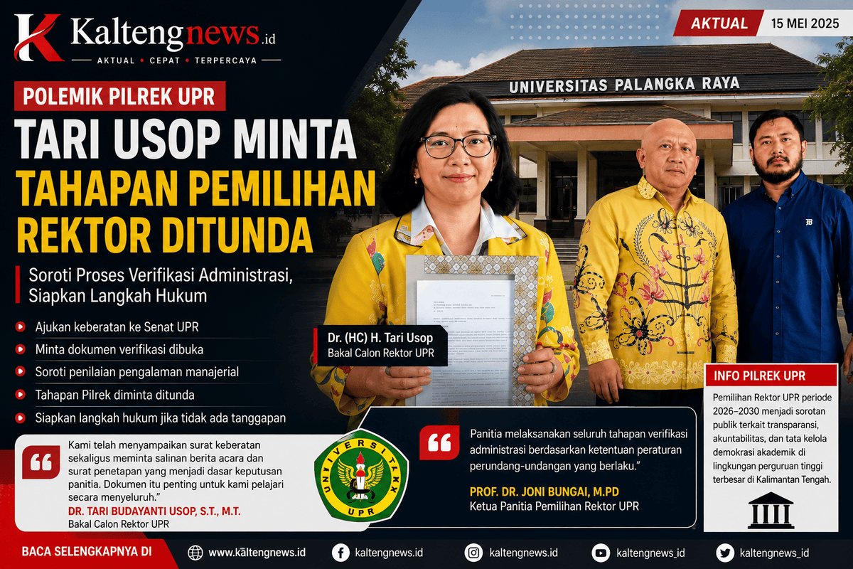 Tari Usop Minta Pilrek UPR Ditunda