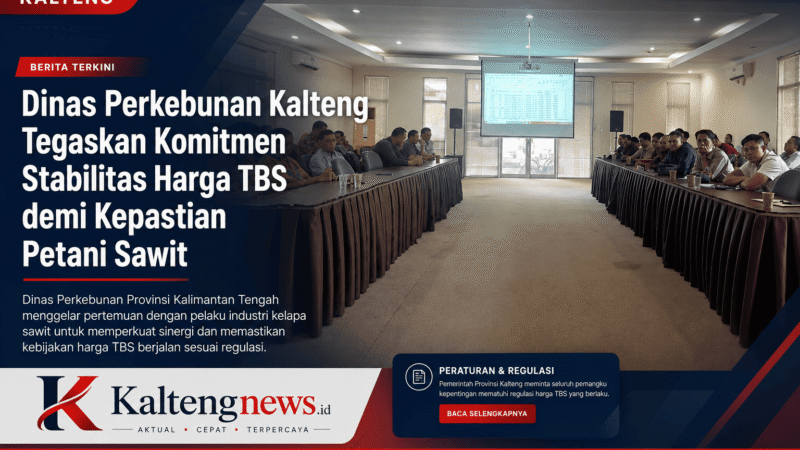Disbun Kalteng Tegaskan Stabilitas Harga TBS Sawit