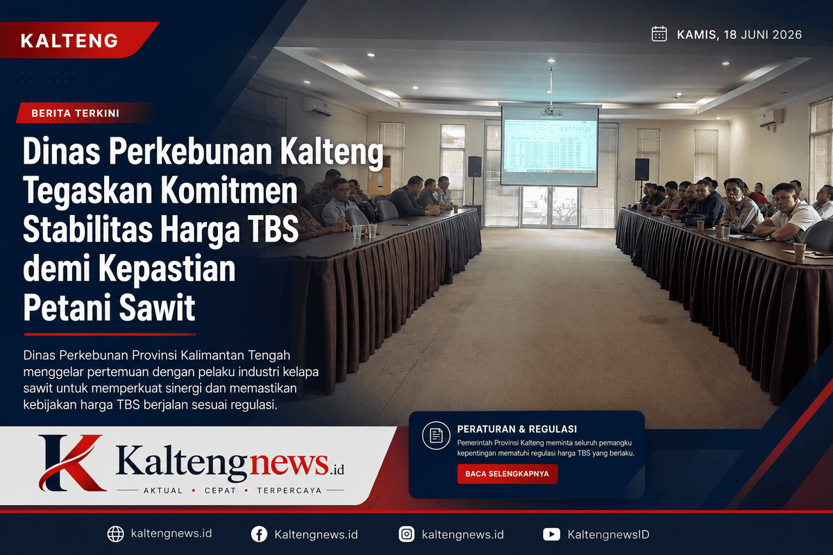Disbun Kalteng Tegaskan Stabilitas Harga TBS Sawit
