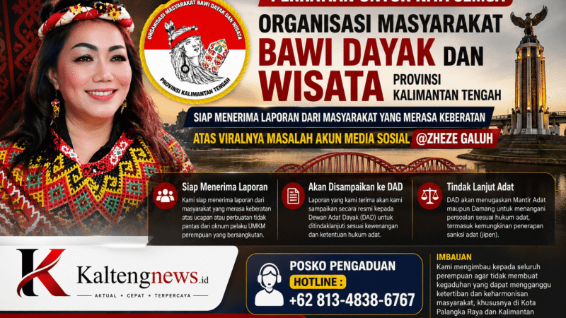 Bawi Dayak dan Wisata Kalteng Buka Posko Pengaduan Terkait Polemik Medsos