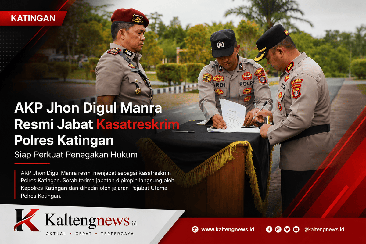 AKP Jhon Digul Manra Resmi Jabat Kasatreskrim Polres Katingan