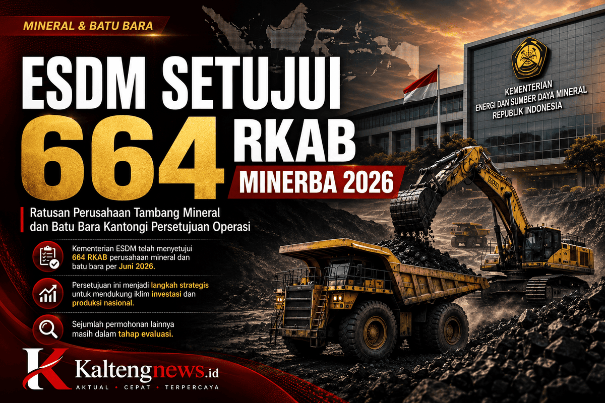 ESDM Setujui 664 RKAB Minerba 2026, Sejumlah Pengajuan Masih Dievaluasi
