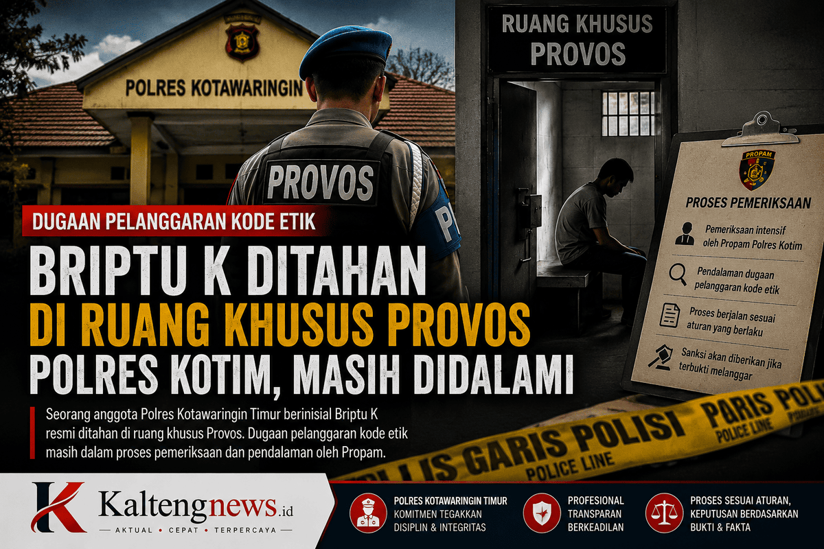 Briptu K Ditahan di Ruang Khusus Provos, Dugaan Pelanggaran Kode Etik Masih Didalami