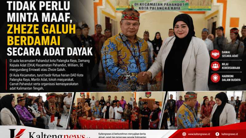 Tidak Perlu Minta Maaf ke Publik, Zheze Galuh Tempuh Jalur Perdamaian Adat Dayak