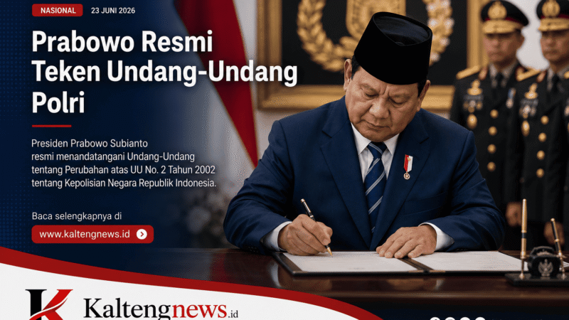 Prabowo Teken UU Polri, Penguatan Institusi Kepolisian Masuki Babak Baru