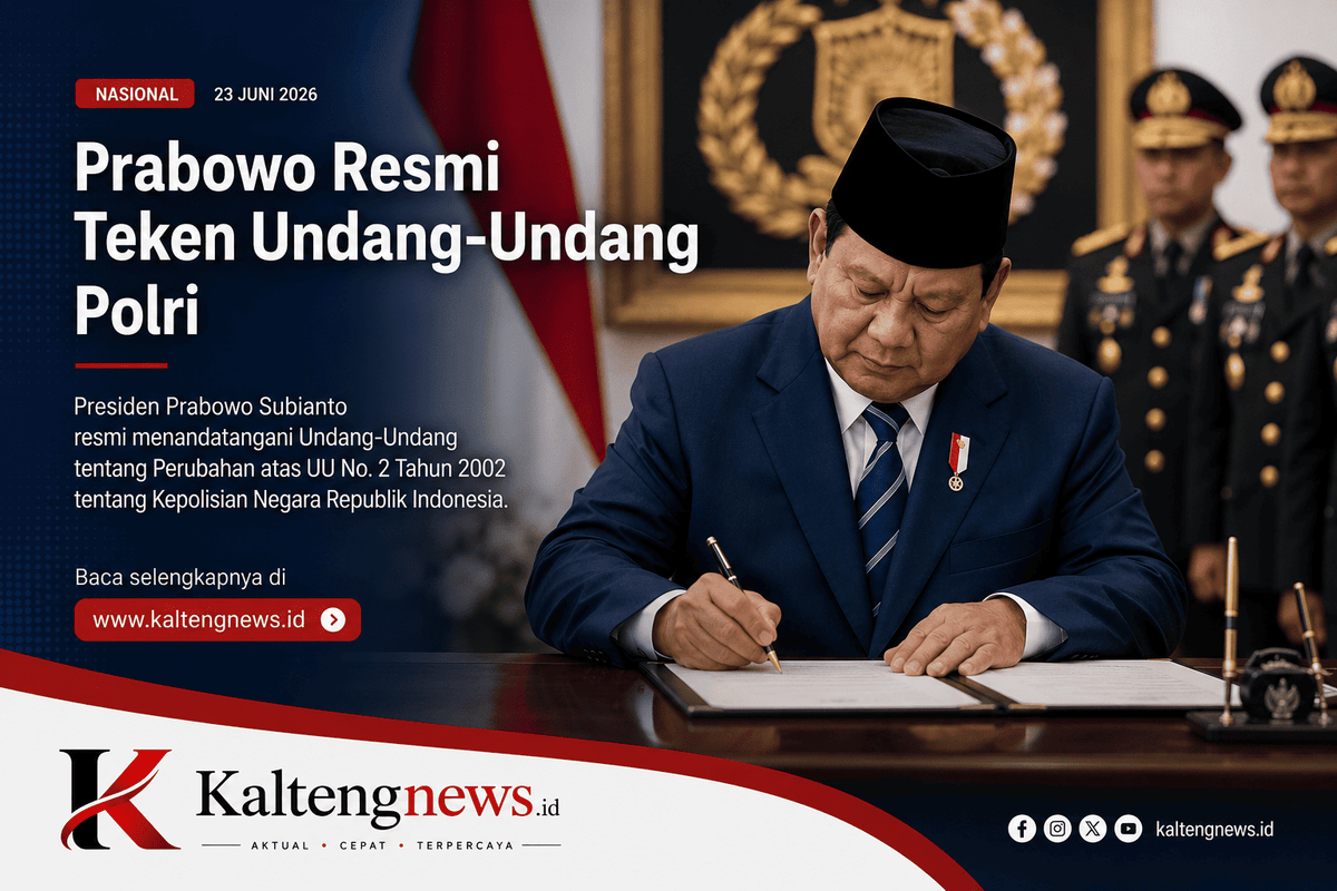 Prabowo Teken UU Polri, Penguatan Institusi Kepolisian Masuki Babak Baru