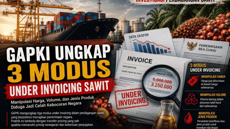 GAPKI Beberkan Tiga Modus Under Invoicing Sawit