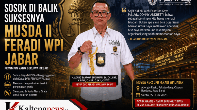 Adang Bahrowi: Sosok Sentral di Balik Suksesnya Musda II FERADI WPI Jawa Barat
