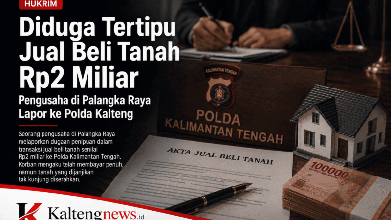 Lapor Polda Kalteng, Pengusaha Mengaku Rugi Rp2 Miliar dalam Transaksi Tanah