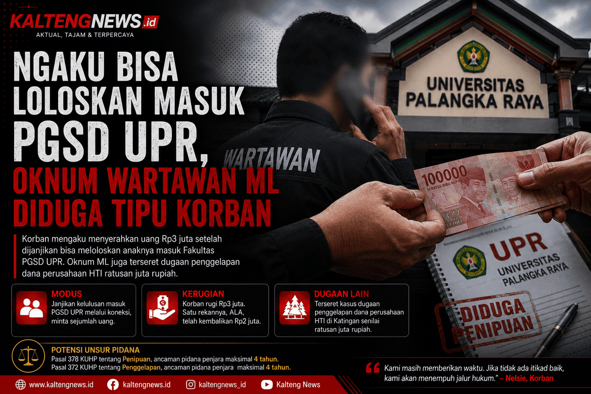 Ngaku Bisa Loloskan PGSD UPR, Oknum Wartawan ML Diduga Tipu dan Gelapkan Dana