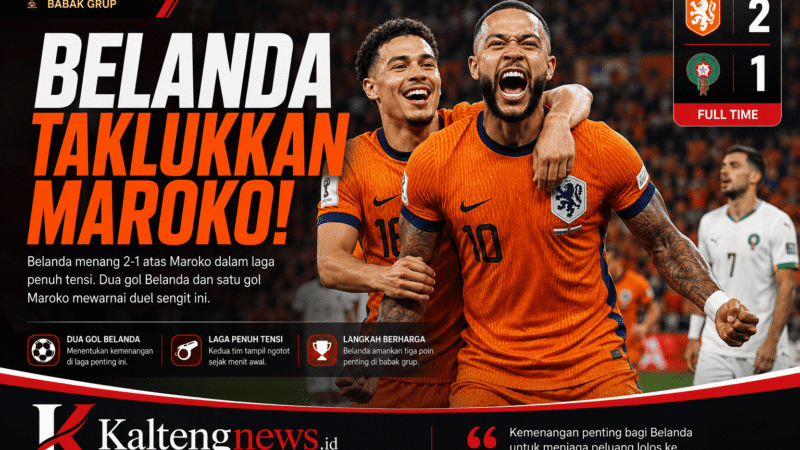 Belanda Taklukkan Maroko 2-1, Oranje Jaga Asa di Piala Dunia 2026