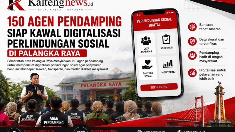 150 Agen Pendamping Siap Kawal Digitalisasi Perlindungan Sosial di Palangka Raya