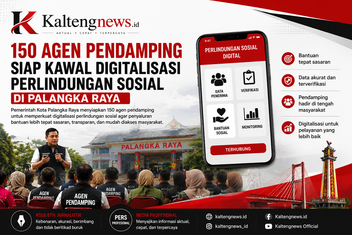 150 Agen Pendamping Siap Kawal Digitalisasi Perlindungan Sosial di Palangka Raya