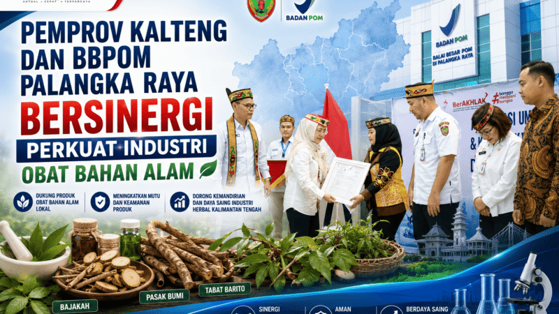 Pemprov Kalteng dan BBPOM Perkuat Industri Obat Bahan Alam Lokal