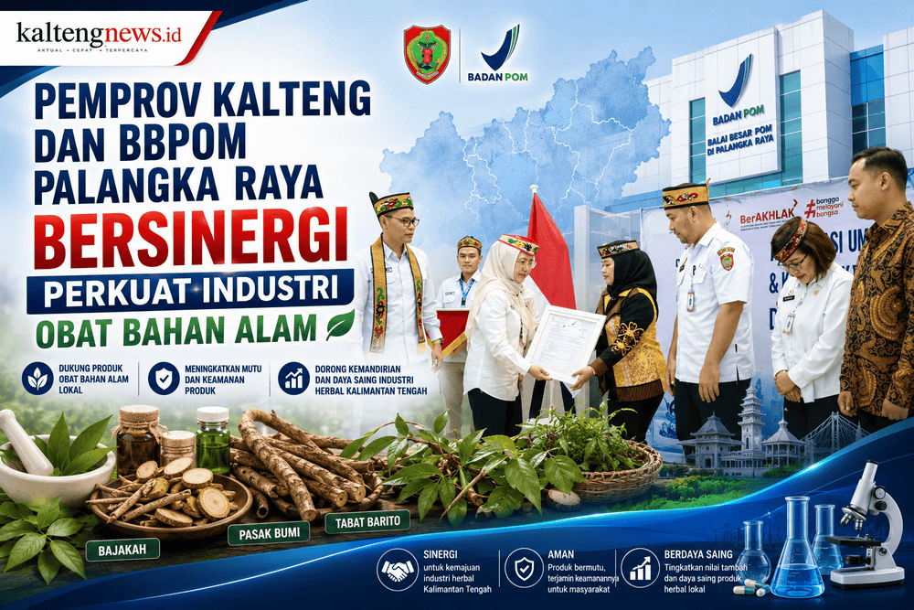 Pemprov Kalteng dan BBPOM Perkuat Industri Obat Bahan Alam Lokal
