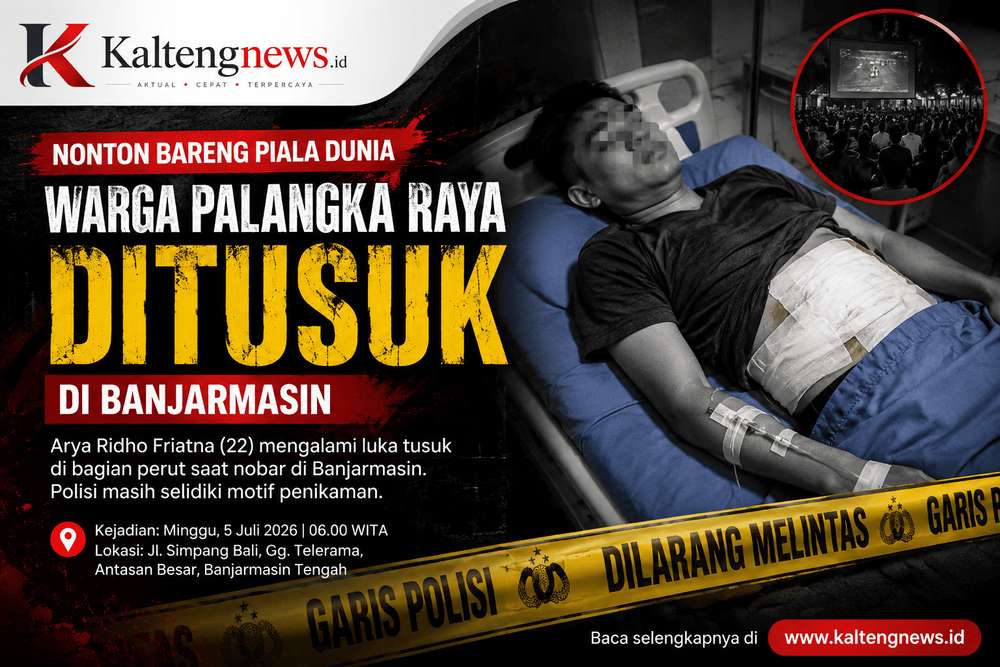 Nobar Piala Dunia Berujung Berdarah, Warga Palangka Raya Ditusuk di Banjarmasin