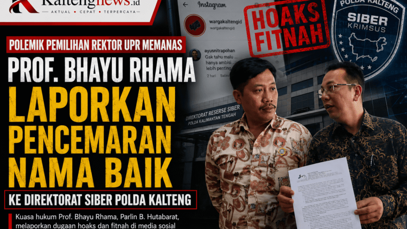 Calon Rektor UPR Laporkan Dugaan Pencemaran Nama Baik ke Polda Kalteng