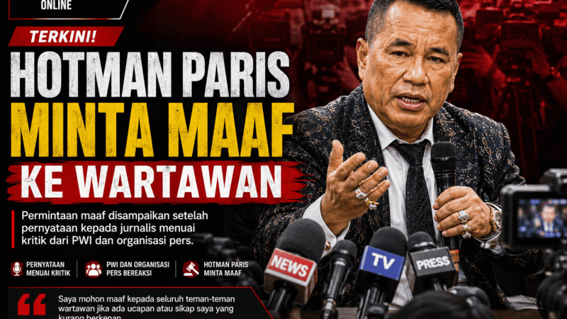 Hotman Paris Minta Maaf kepada Wartawan