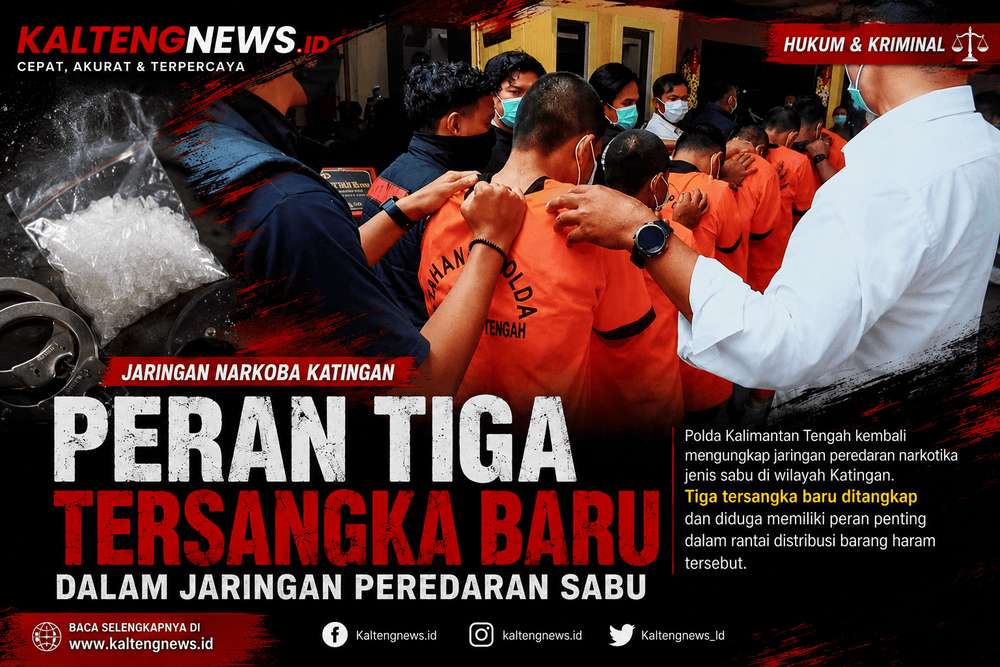 Peran Tiga Tersangka Baru Terungkap, Polda Kalteng Bongkar Mata Rantai Jaringan Sabu di Katingan