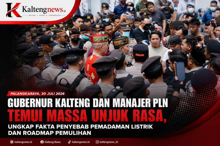 Gubernur Kalteng Temui Massa Aksi, PLN Paparkan Penyebab Pemadaman dan Roadmap Pemulihan