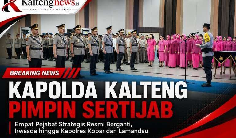 Kapolda Kalteng Pimpin Sertijab Empat Pejabat Strategis, Tegaskan Penguatan Kinerja dan Pelayanan